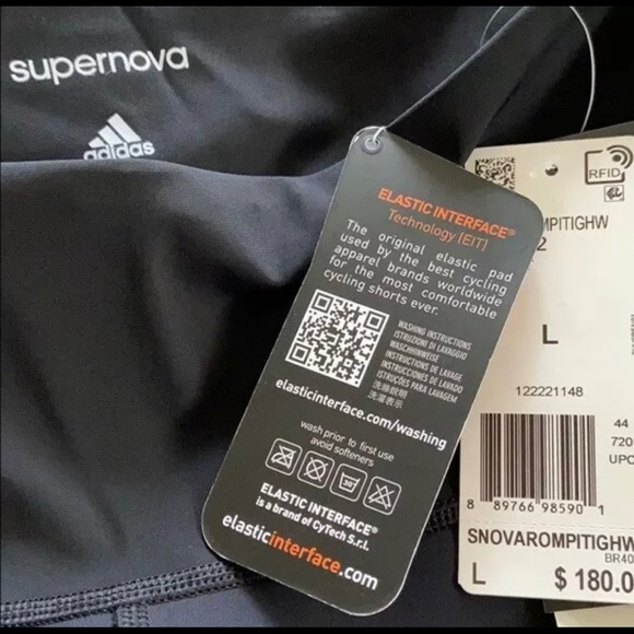 NWT ADIDAS CYCLING WMS SUPERNOVA PADDED TIGHTS LRG - Picture 8 of 8